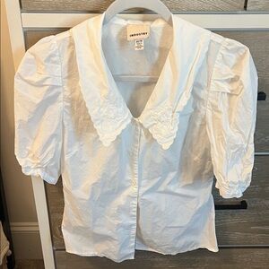 Industry White Puff Sleeve Blouse for Women
